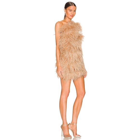 New *FLAW* The Bar Andre Dress in Champagne Size 6 REVOLVE MSRP $498 - Picture 2 of 9
